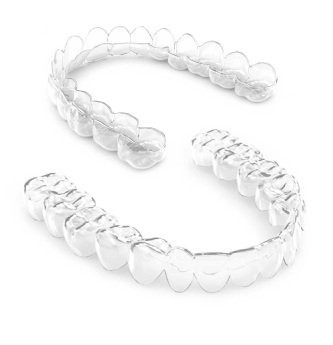 Pair of Invisalign trays.